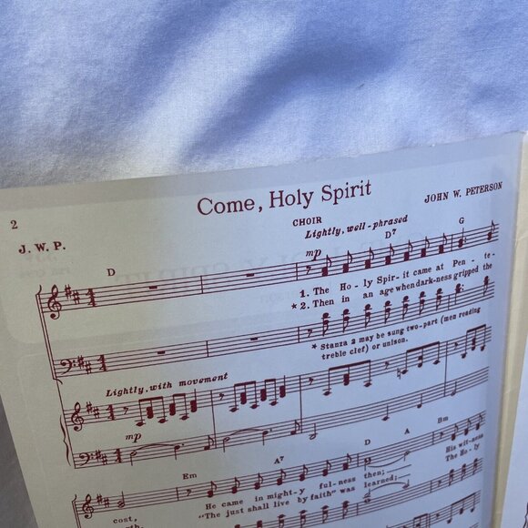 Come, Holy Spirit SATB Piano Sheet Music Peterson 1971 Singspiration ZJP-8101 - Picture 4 of 8